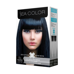 Sea Color Saç Boyası Mavi Siyah Set 1.1