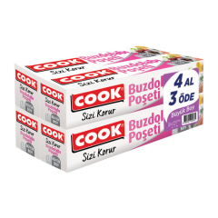 Cook Büyük Boy Buzdolabı Poşeti 3 + 1 Ekonomik Paket 30 Cm x 45 Cm