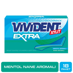 Vivident Extra Mentol Nane Aromalı Sakız 18'li Paket