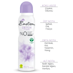 Emotion Kadın Deodorant Detox Floral 150 Ml