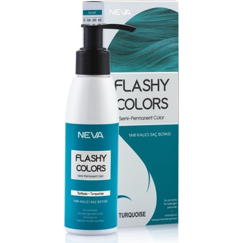 Neva Flashy Colors Yarı Kalıcı Saç Boyası Turkuaz  - Turquoise
