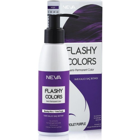 Neva Flashy Colors Yarı Kalıcı Saç Boyası Menekşe Moru  - Violet Purple