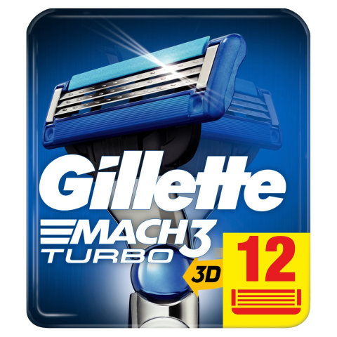 Gillette Mach3 Turbo 12'li Yedek Tıraş Bıçağı