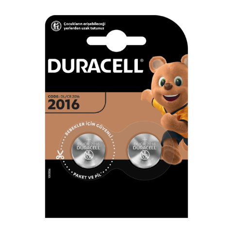 Duracell Düğme Pil 2016 2'Li 3 Volt