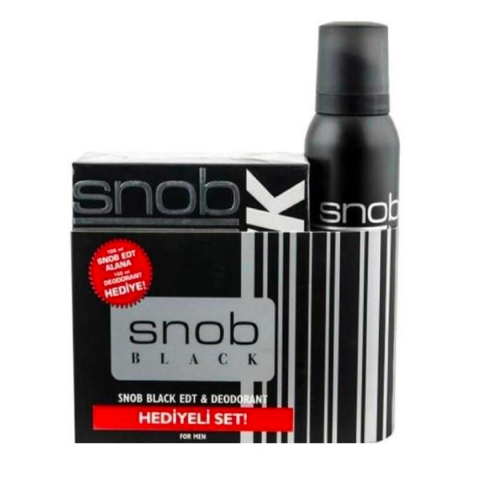 Snob Edt Black 100ml + Deodorant 150ml Hediyeli Kofre Parfüm