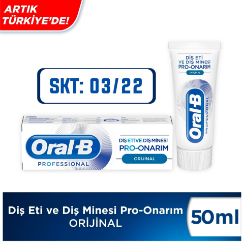 Oral B Diş Macunu Professional Diş Eti ve Diş Minesi Pro Onarım Original 50ml