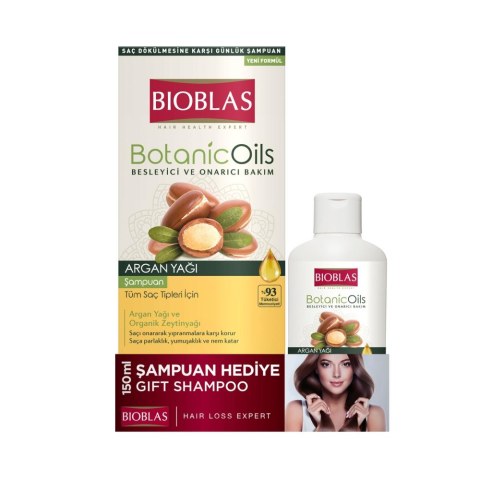 Bioblas Şampuan Botanic Oils Argan Yağlı 360ml + 150ml Hediyeli