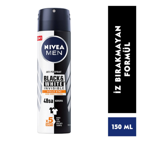 Nivea Deodorant Men Black & White İnvisible Güçlü Etki 150 Ml Erkek