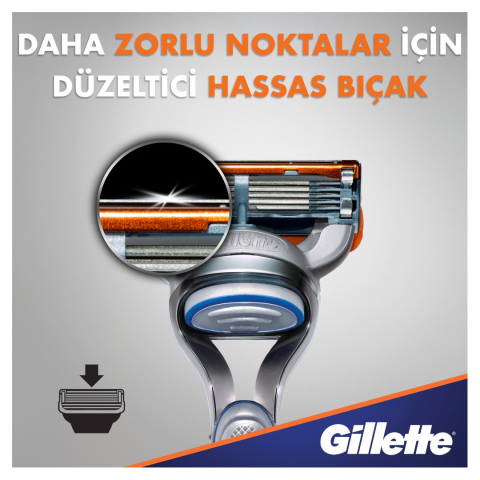 Gillette Fusion5 Tıraş Makinesi + 4 Yedek Bıçak Şampiyonlar Ligi Paketi