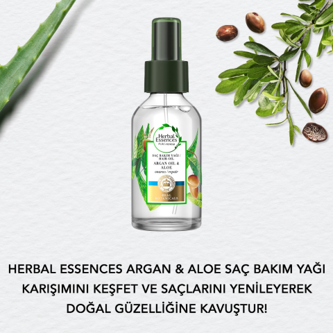 Herbal Essences Argan Yağlı Onarıcı Sprey Saç Bakım Yağı 100 ml