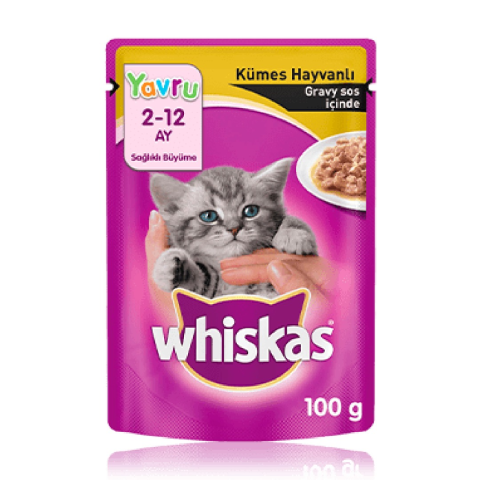 Whiskas Junior Kümes Hayvanlı Yavru Konserve Kedi Maması 100 Gr
