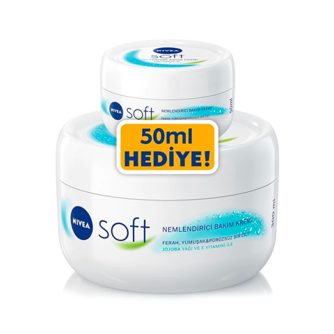 Nivea Soft El Yüz Vucut Bakım Kremi 200 ml + 50 ml 