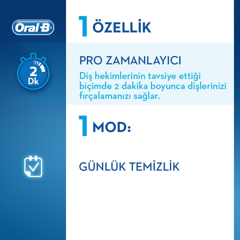 Oral B Vitality D100 Şarjlı Elektirkli Diş Fırçası Beşiktaş Özel Seri