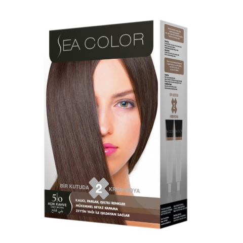 Sea Color Saç Boyası Açık Kahve Set 5.0