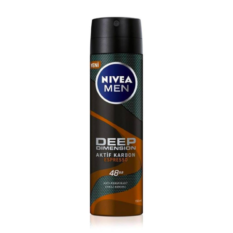 Nivea Men Deep Dimension Espresso Aktif Karbon Erkek Deodorant 150ml