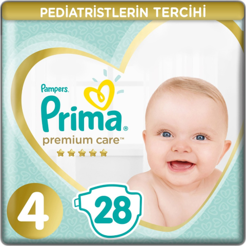 Prima Bebek Bezi Premium Care 4 Beden 28 Adet İkiz Paket