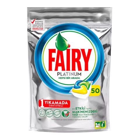Fairy Platinum Hepsi Bir Arada Bulaşık Makinesi Kapsülü 50 Yıkama