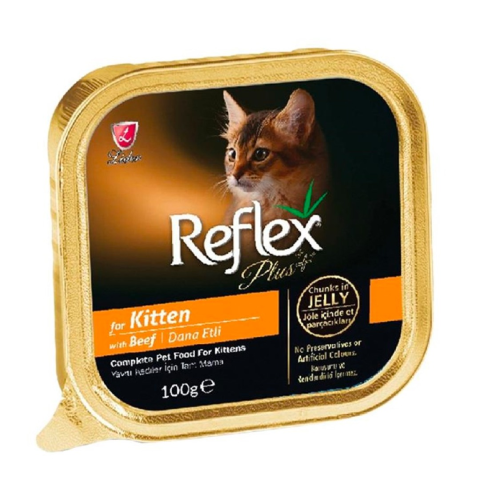 Reflex Plus Jole İçinde Kitten Beef Kedi Konservesi 100 Gr