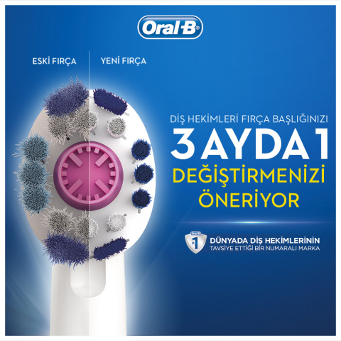 Oral B Pro 750 Pembe Şarj Edilebilir Seyahat Kabı Hediyeli Diş Fırçası