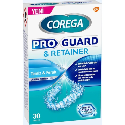 Corega Pro Guard Temiz ve Ferah Günlük Temizleyici 30 Tablet