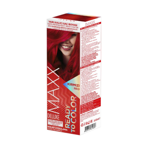 Maxx Deluxe Yarı Kalıcı Saç Boyası Kırmızı 2x50 ml