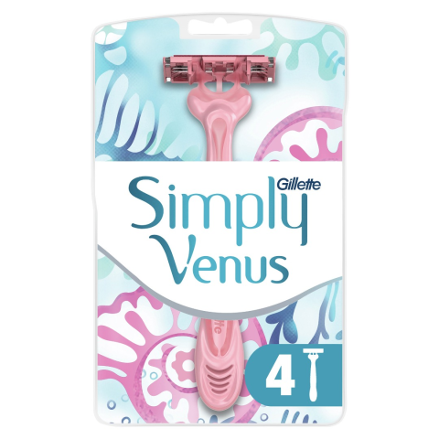 Gillette Venus Simply3 Kadın Tıraş Bıçağı 4'lü Yeni Blister