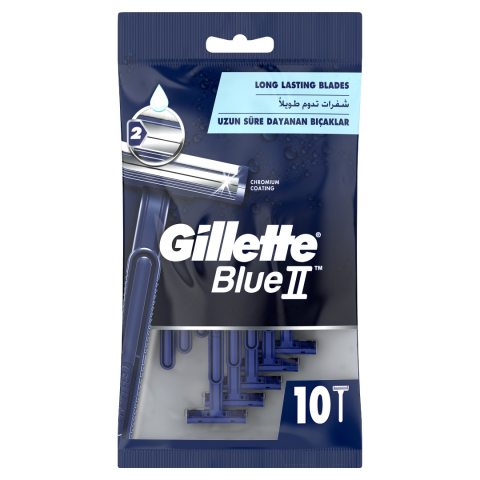 Gillette Blue2 Kullan At Tıraş Bıçağı 10'lu Poşet