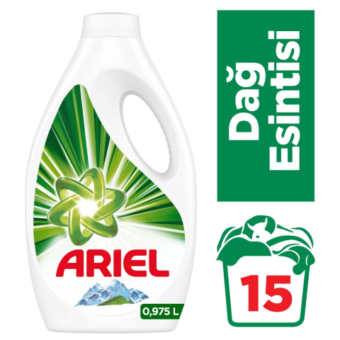 Ariel Sıvı Çamaşır Deterjanı Dağ Esintisi 15 Yıkama 975ml