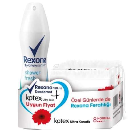 Rexona Shower Fresh Deodorant 150 ml Kotex Normal Hediyeli
