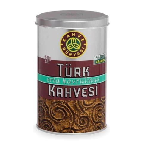 Kahve Dünyası Türk Kahvesi 250 gr Teneke Orta Kavrulmuş