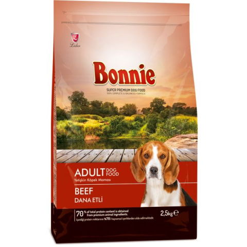 Bonnie Biftekli Yetişkin Kuru Köpek Maması 2,5 Kg