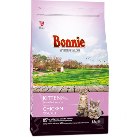 Bonnie Tavuklu Yavru Kedi Maması 1.5 Kg