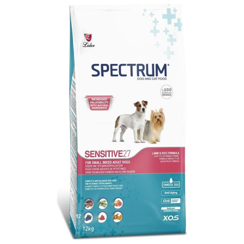 Spectrum Sensitive27 Kuzulu Küçük Irk Yetişkin Köpek Maması 12 Kg