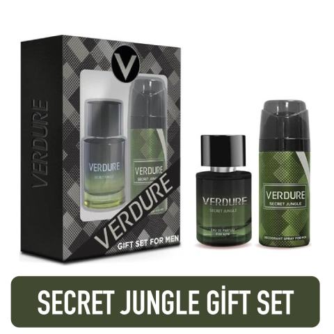 Pereja Verdure Secret Jungle Erkek Parfüm Seti 100 ml Edt+ Erkek Deodorant 150 ml