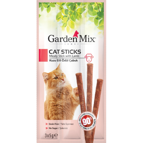 Gardenmix Kuzu Etli Kedi Stick Ödül 3x5 gr