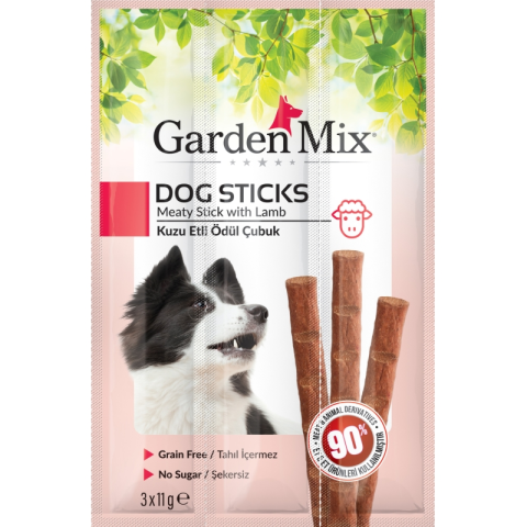 Gardenmix Kuzu Etli Köpek Stick Ödül 3x11 gr