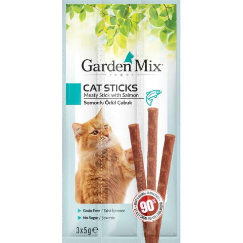 Gardenmix Somonlu Kedi Stick Ödül 3x5 gr