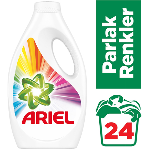 Ariel Sıvı Çamaşır Deterjanı 24 Yıkama Parlak Renkler