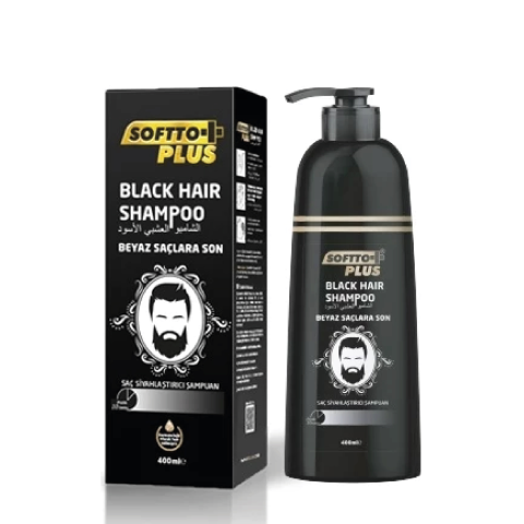 Softto Plus Saç Siyahlaştırıcı Şampuan Black Hair Shampoo 350 ml