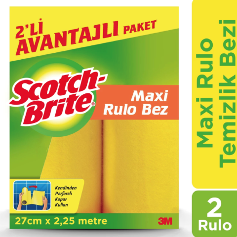 Scotch Brite Maxi Rulo Temizlik Bezi 2'li Paket