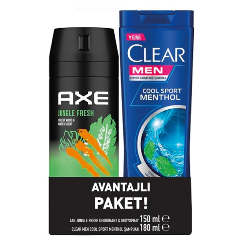 Axe Deodorant Bay Jungle Fresh 150ml+180ml Şampuan Hediyeli