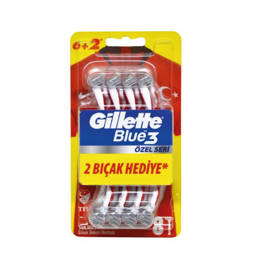 Gillette Blue3 Kullan At Tıraş Bıçağı 8li Tff Milli Takım Özel Paketi