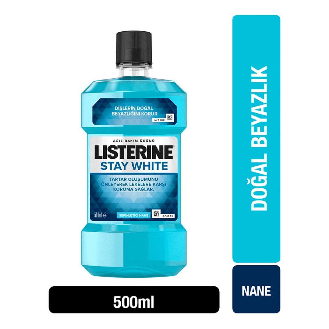 Listerine Stay White Serinletici Nane Aromalı Ağız Bakım Suyu 500ml