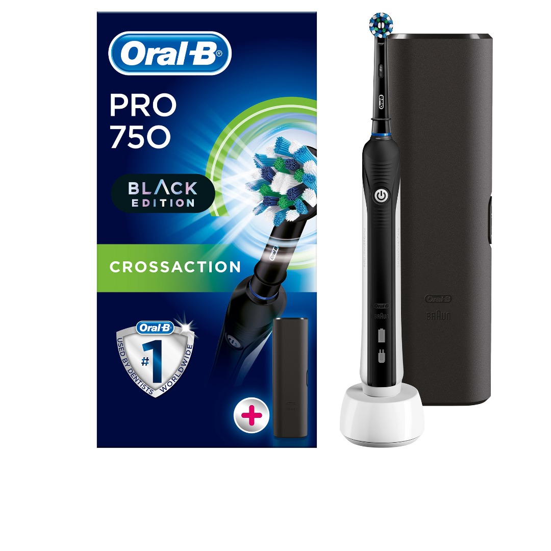 Oral B Pro 750 Şarj Edilebilir Diş Fırçası Cross Action Siyah