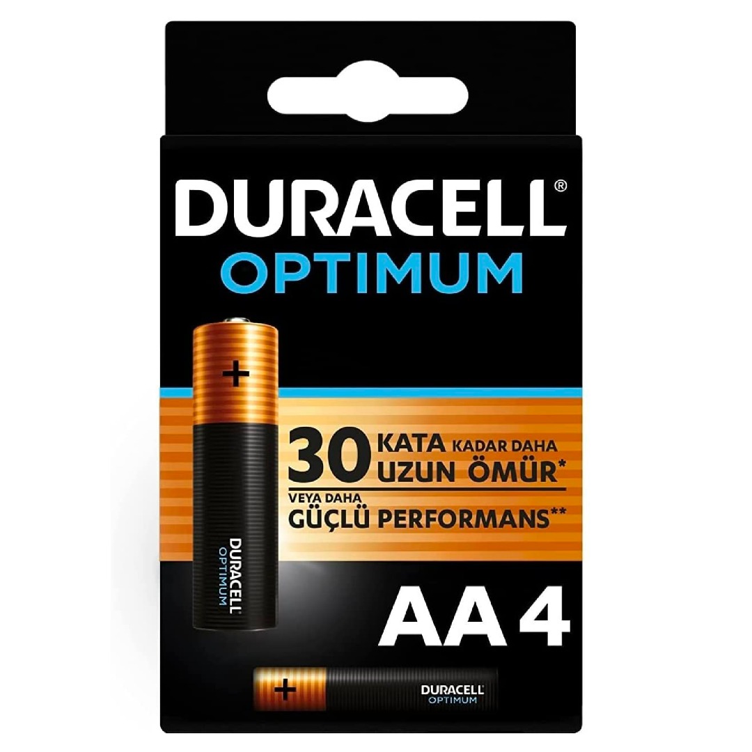 Duracell Optimum AA Alkalin Kalem Pil 1.5 V LR6 4’lü Paket