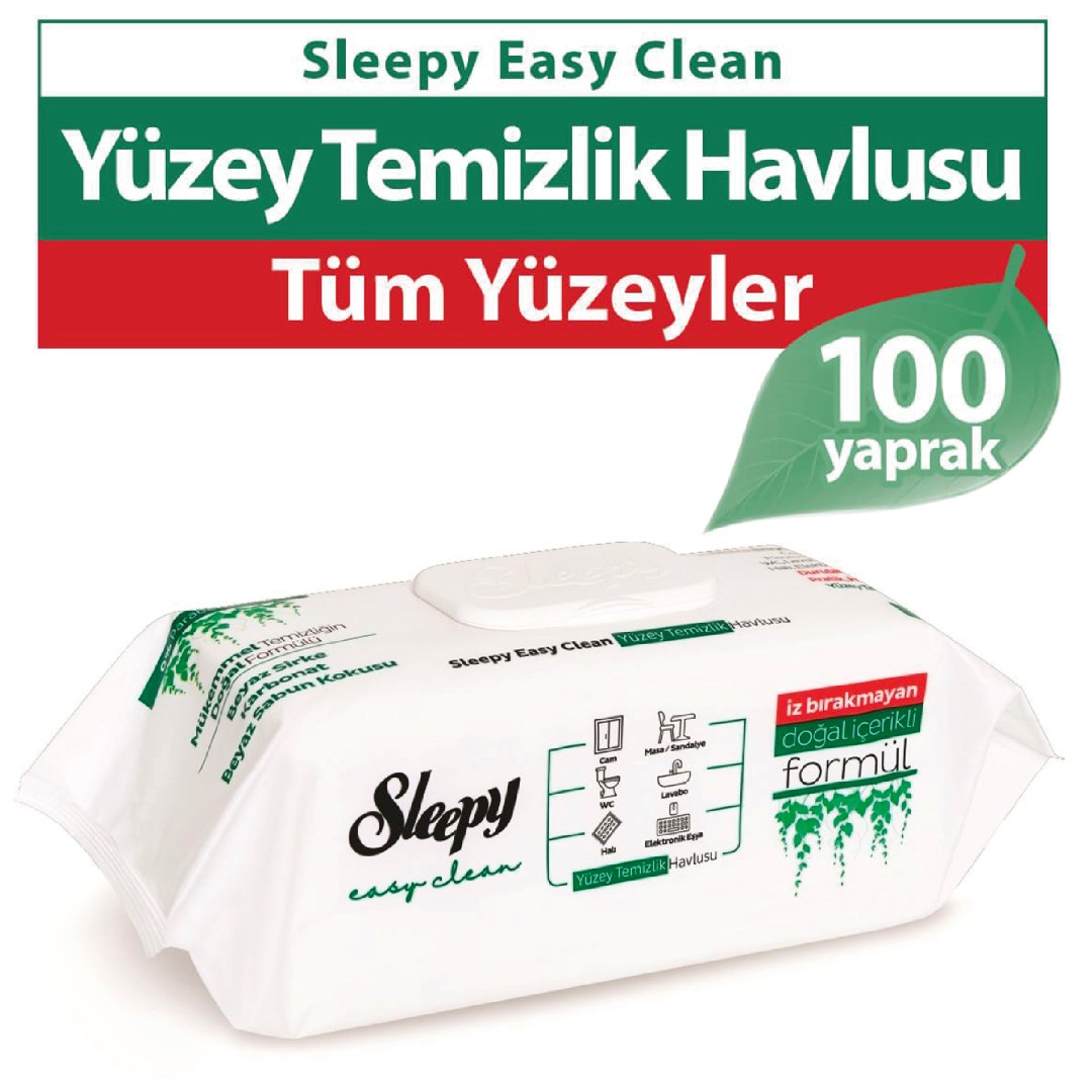 Sleepy Easy Clean Yüzey Temizlik Havlusu 100 Yaprak