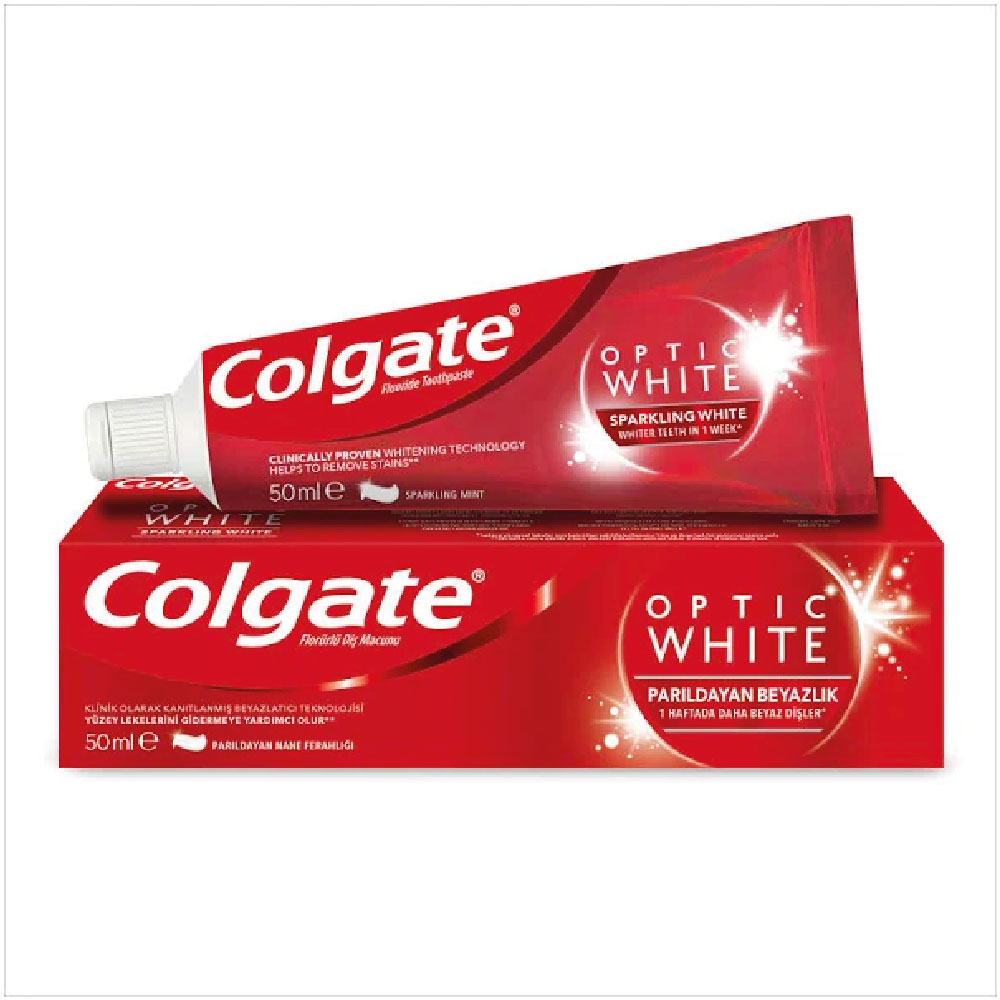 Colgate Optic White Parıldayan Beyazlık Beyazlatıcı Diş Macunu 50 Ml