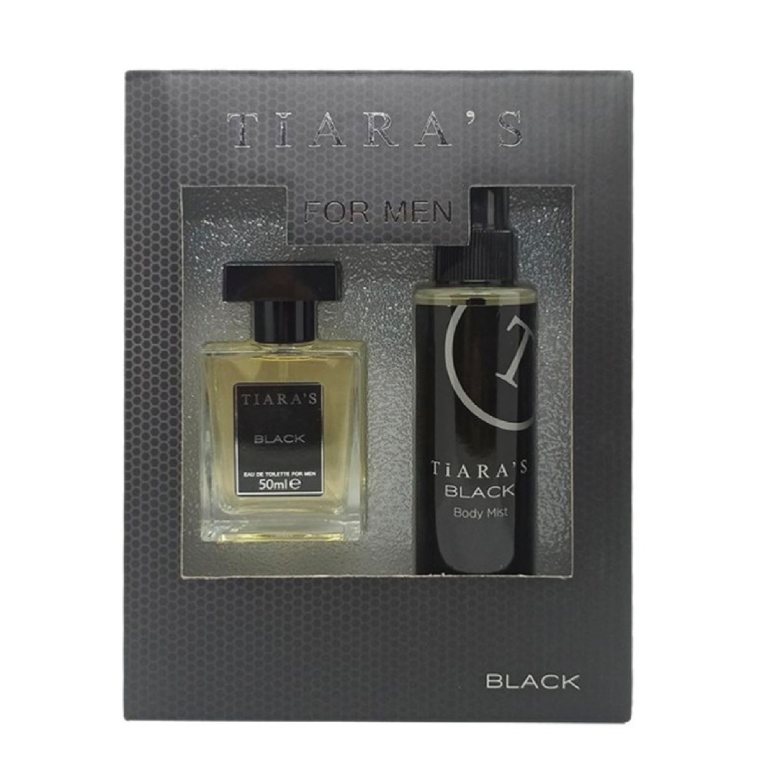 Tiaras Black Erkek Parfüm EDT 50 ML + Black Body Mist Sprey 150 ML