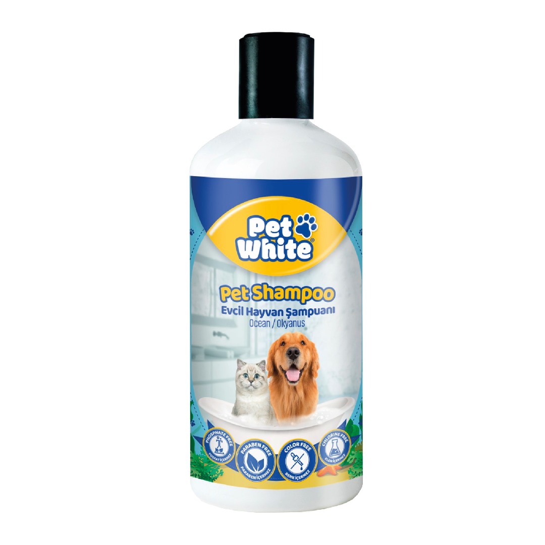 Pet White Kedi Köpek Evcil Hayvan Şampuanı Okyanus Kokulu 500 ml